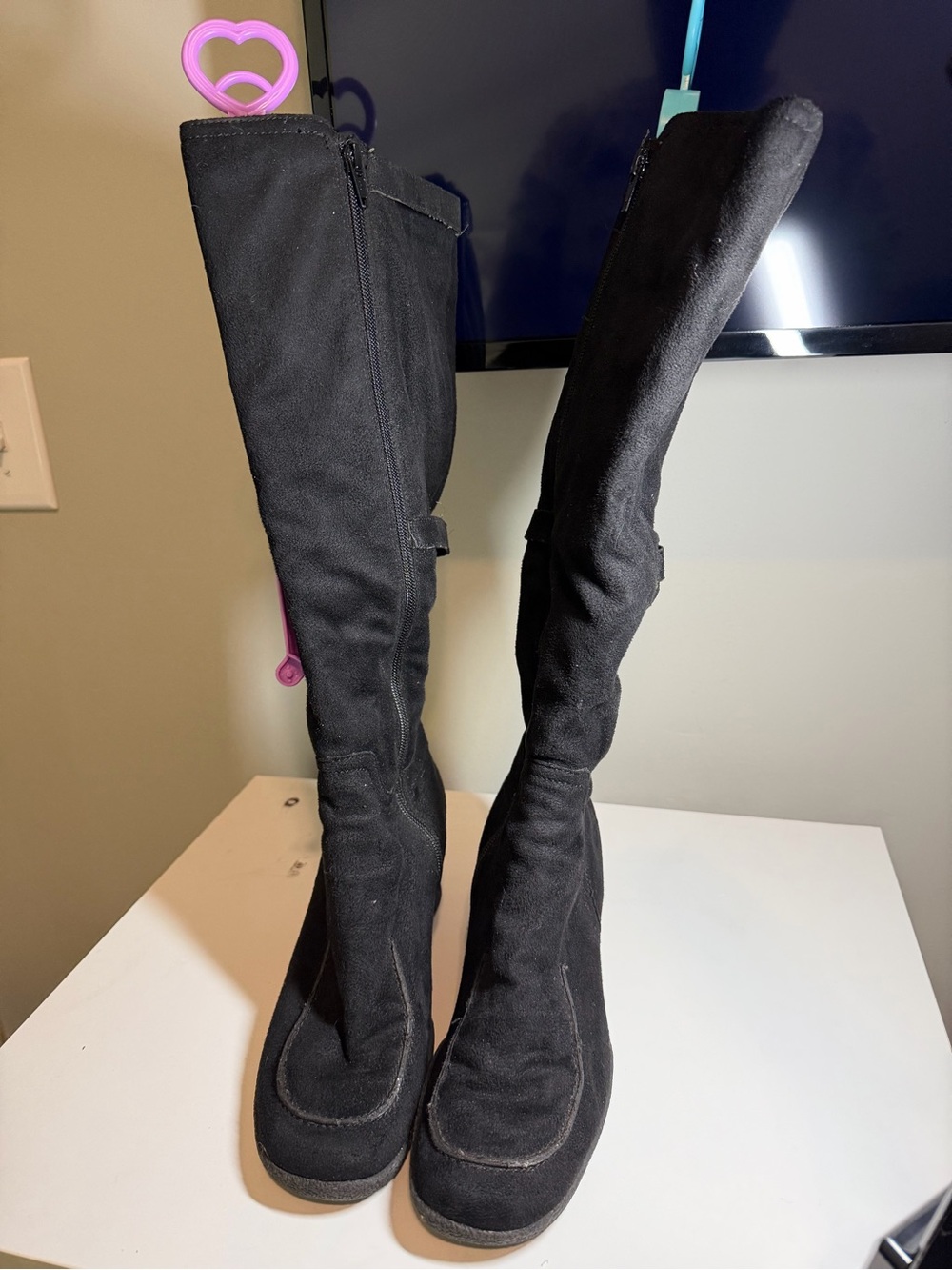 Aerosoles Black Women's Knee-High Suede Boots